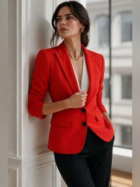 SMYTHE Duchess Poppy Red Blazer